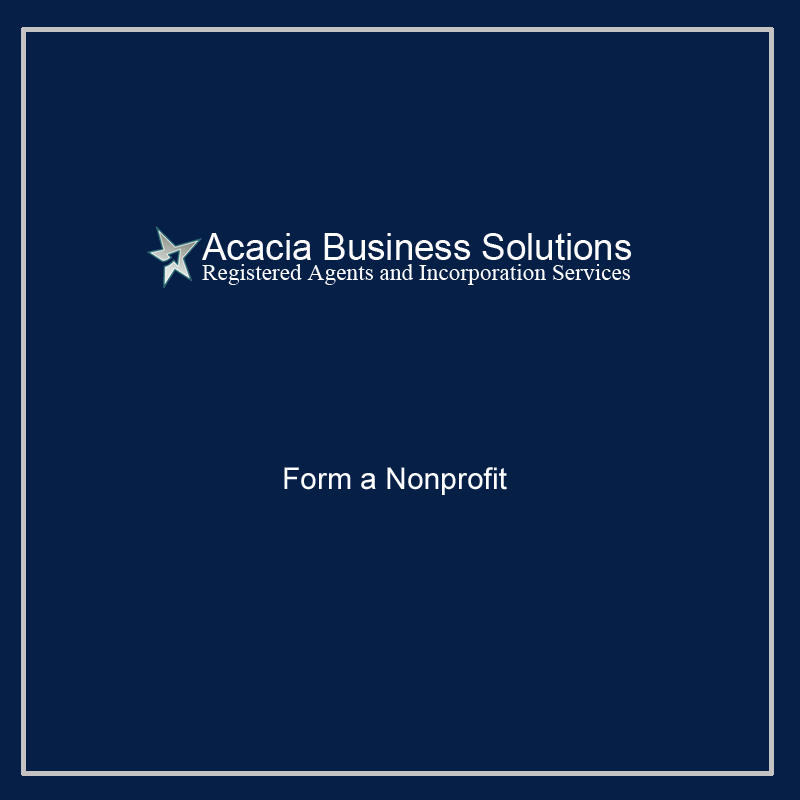Form a Nonprofit